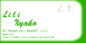 lili nyako business card